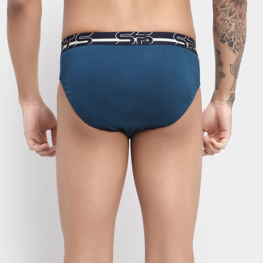 Men's Cotton Brief, Teal Blue, large image number null